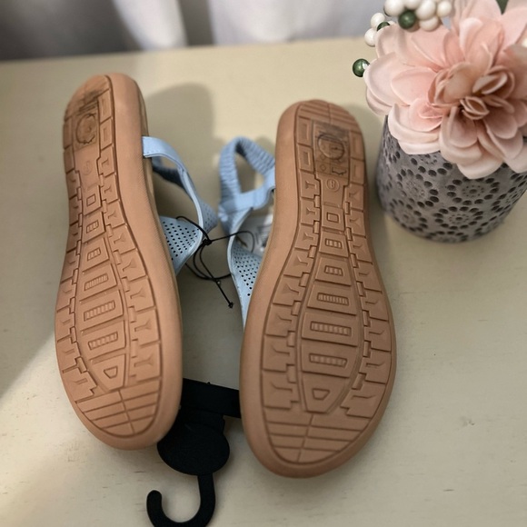 Ashley Blue Comfort Sky Blue Perforated Sandals - Picture 3 of 3